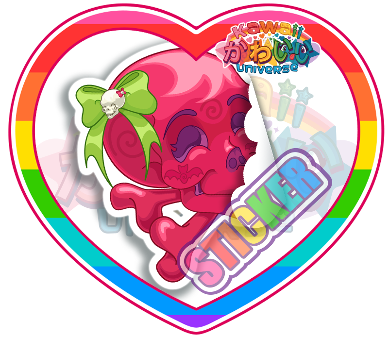 Cute Red Skull Sticker (800x800), Png Download