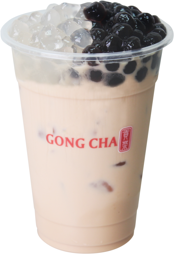 Panda Milk Tea - Bubble Tea Gong Cha Milk Tea (715x1024), Png Download