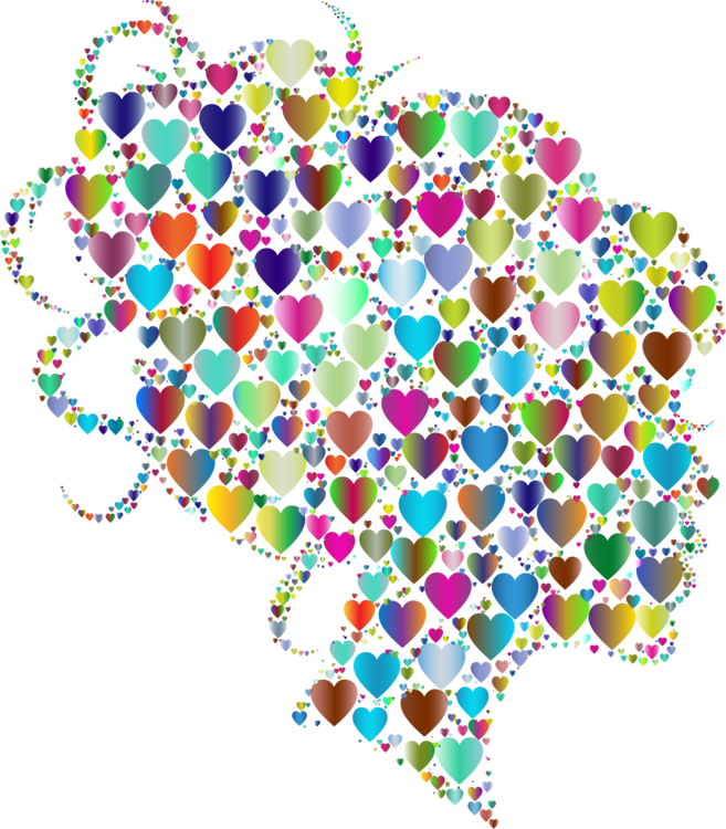 Silhouette Female Public Domain Heart Remix (657x750), Png Download
