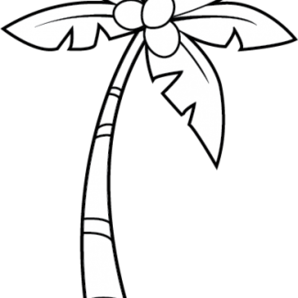 Free Black And Vector Clip Art Inspiration - Black And White Palm Trees Clipart (1024x1024), Png Download