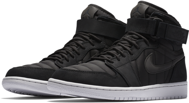 Download Air Jordan 1 High Strap black pure Platinum Jordan Retro 1 High Strap PNG Image with No Background PNGkey