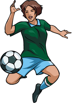 Free Girl Soccer Player Vector Clip Art Image From (303x432), Png Download