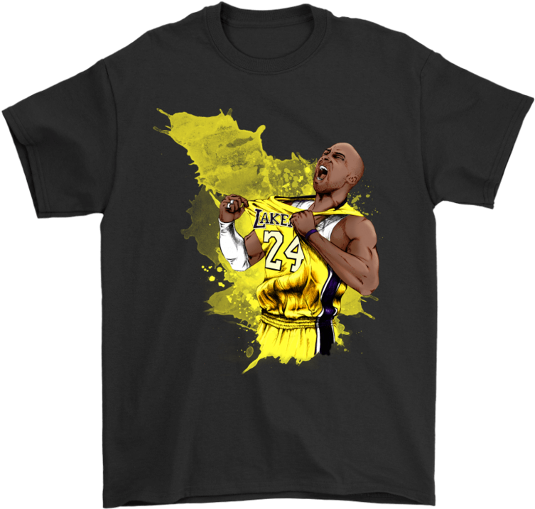 Gildan Mens T-shirt / Black / S Kobe Watercolor Shirt - Washington Capitals Stanley Cup Gear (900x900), Png Download