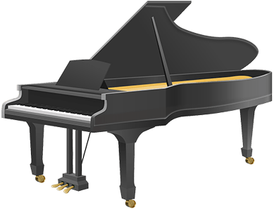 Grand Piano Piano Music Musical Instrument - Grand Piano Transparent Background (446x340), Png Download