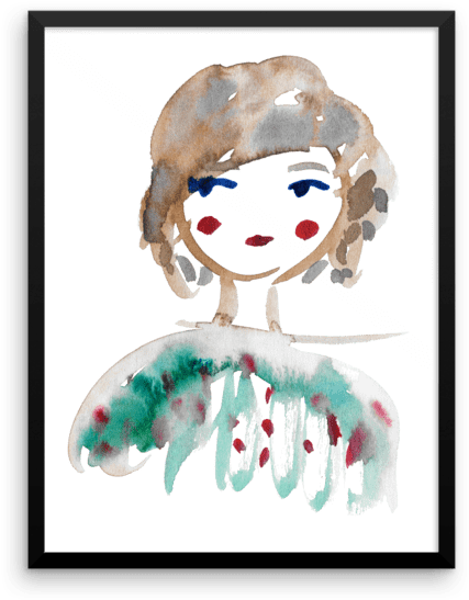 Home Shop Art Coffee Date Framed Poster - Child Art (600x600), Png Download