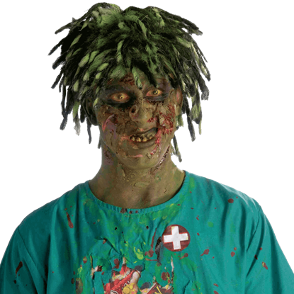 Contaminated Biohazard Zombie Wig - Biohazard Contaminated Zombie Wig (415x415), Png Download