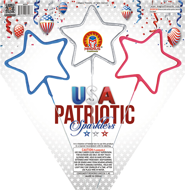 Usa Patriotic Sparklers - Sparkler (750x750), Png Download