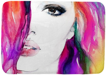 Woman Portrait - Poster: Ismagilova's Woman Portrait .abstract Watercolor (400x400), Png Download