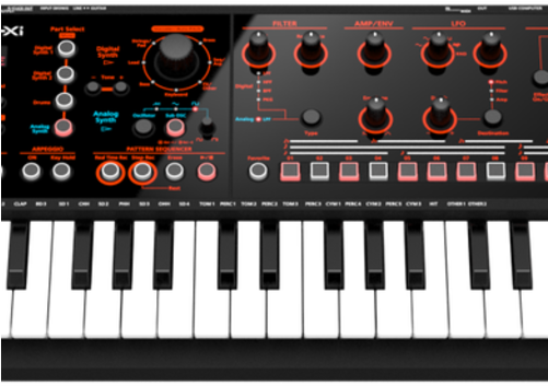 Digital Synth Mixed With Samples Charlie Kew - Roland Jd-xi Analog/digital 37-key Synth (500x500), Png Download