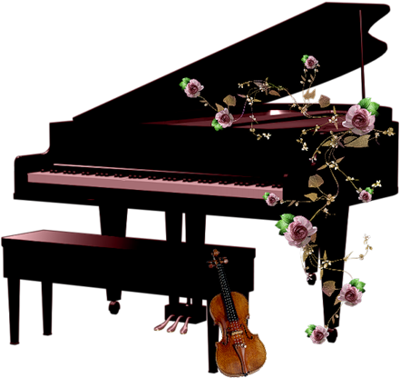 Musical Instruments - Скрипка И Фортепиано Пнг (500x487), Png Download