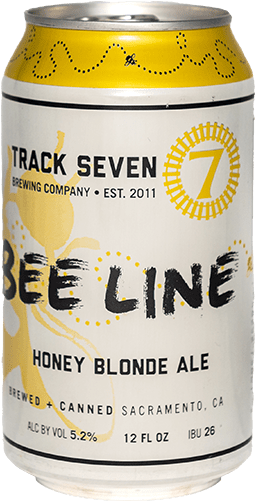 Can Of Bee Line Honey Blonde Ale - Track 7 Brewing Company (433x500), Png Download