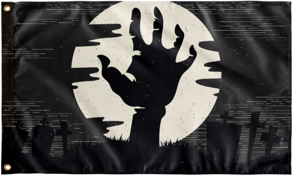 Halloween Flag - Scene 2 - Zombie Hand - Zombie Hand Vector (600x600), Png Download
