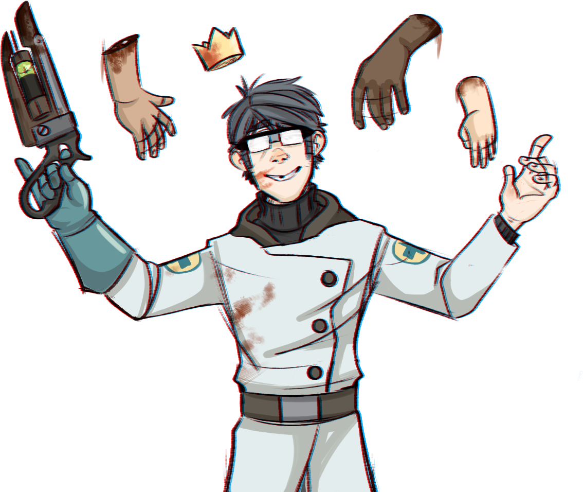 Conductor Of Decapitated Hands - Cartoon (1134x956), Png Download