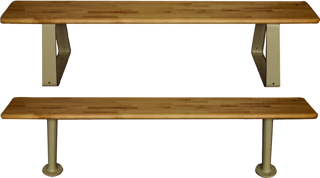 Wood Bench Tops For Use With Pedestals To Make Locker-room - Locker Room Bench Png (1046x628), Png Download