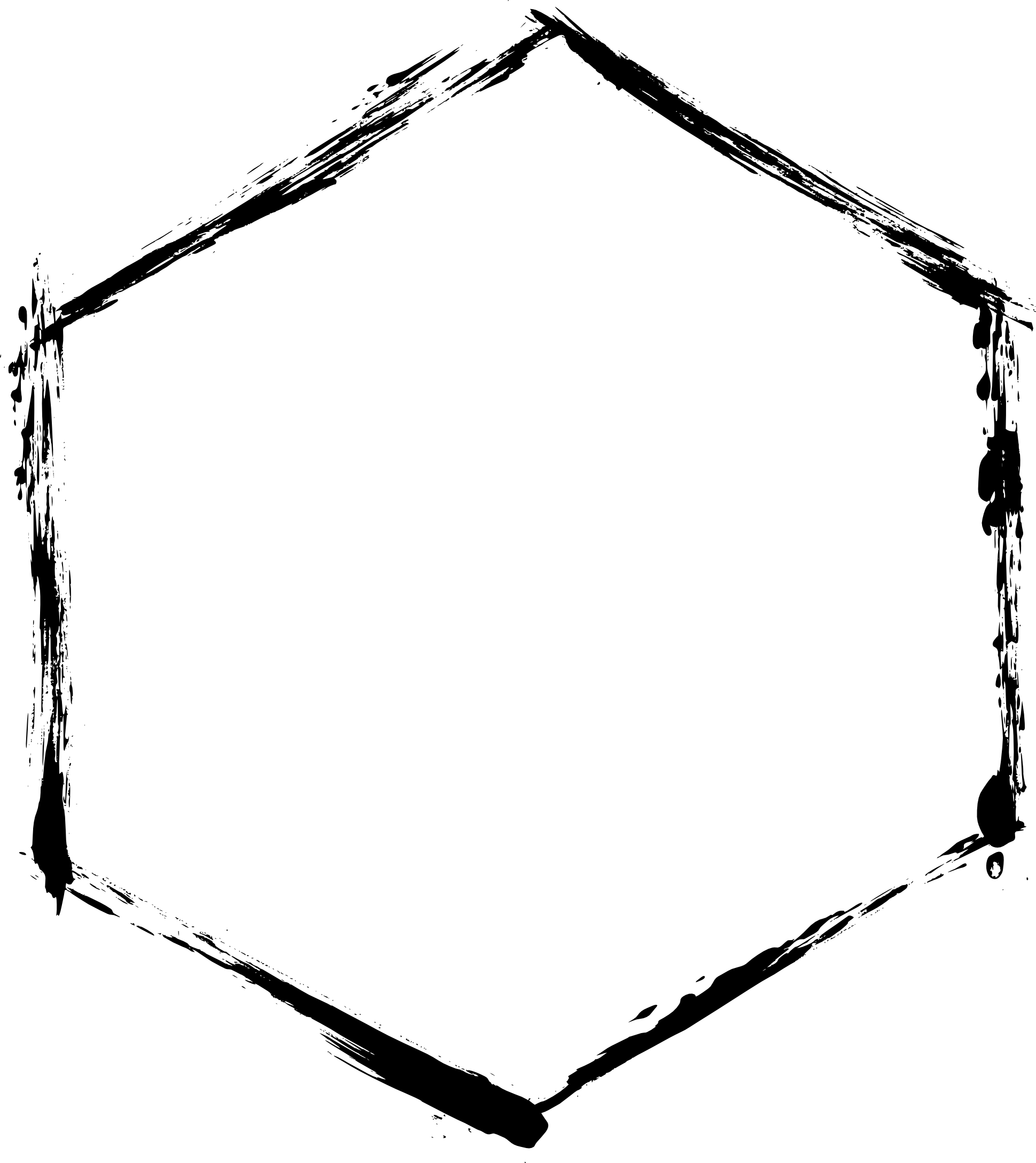Freetoedit Remixit Frame Grunge Pattern Shape Hexagon - Png Hexagon Frame (1024x1149), Png Download