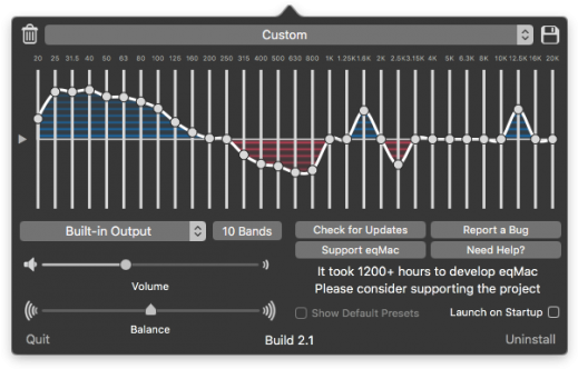 This Open Source Project Puts A Widget In Your Menu - Eqmac2 31 Band Presets (550x355), Png Download