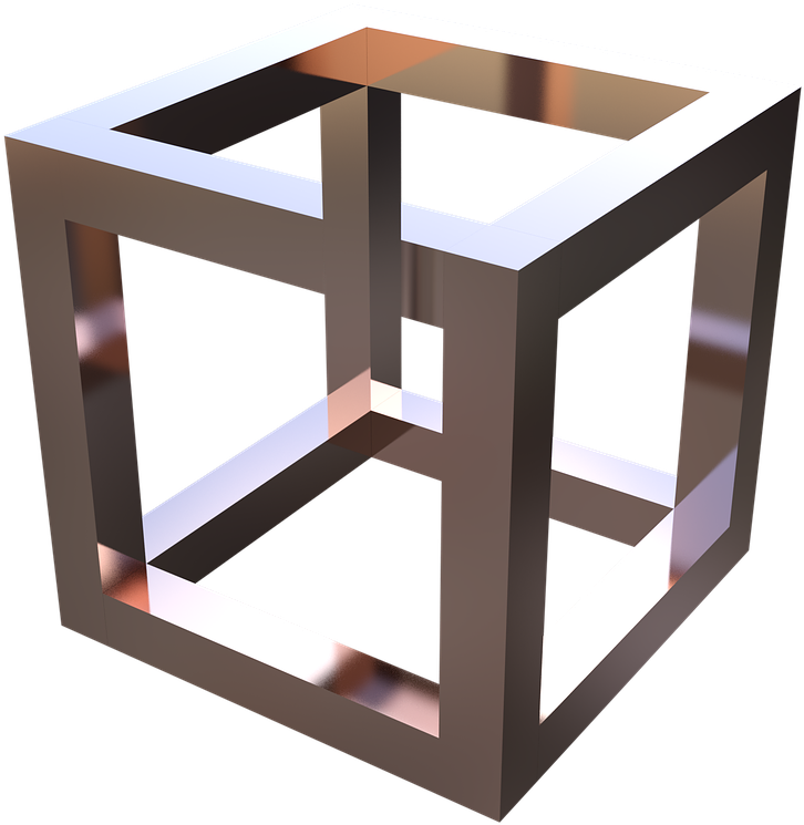 Optical Illusion, Cube, Geometric, 3d, Geometry - Optical Illusion (952x720), Png Download