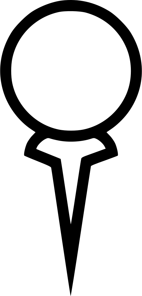 Golf Ball On Tee - Tee (470x980), Png Download