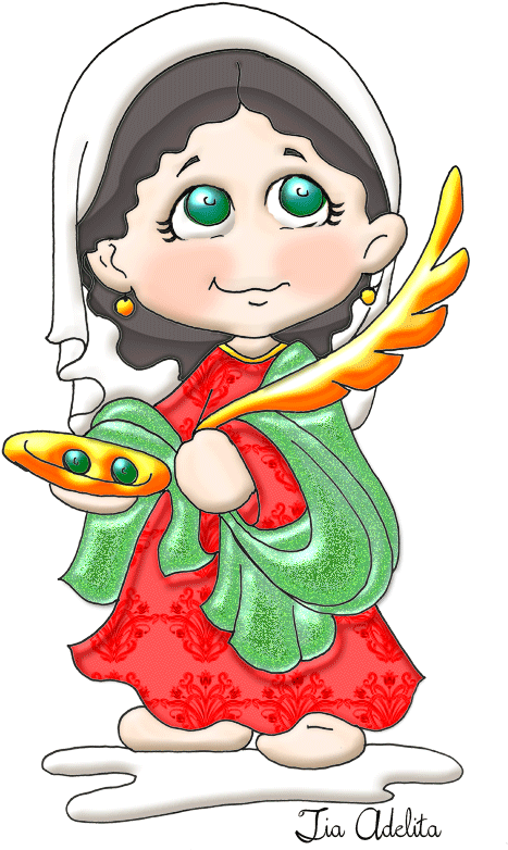 Santa Luzia - Santos Catolicospng (490x800), Png Download