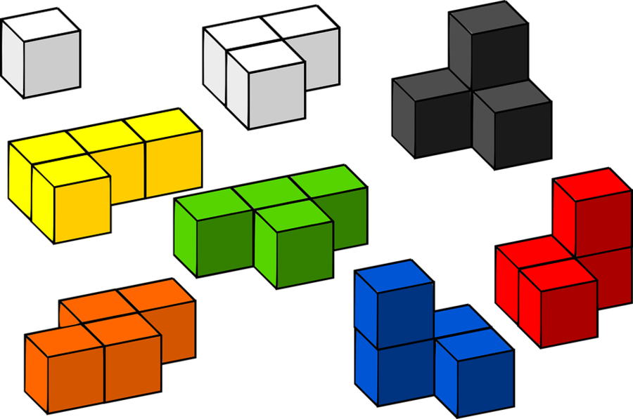 3d Tetris Pieces Clipart 3d Tetris Tetris Friends - Tetris 3d (900x597), Png Download