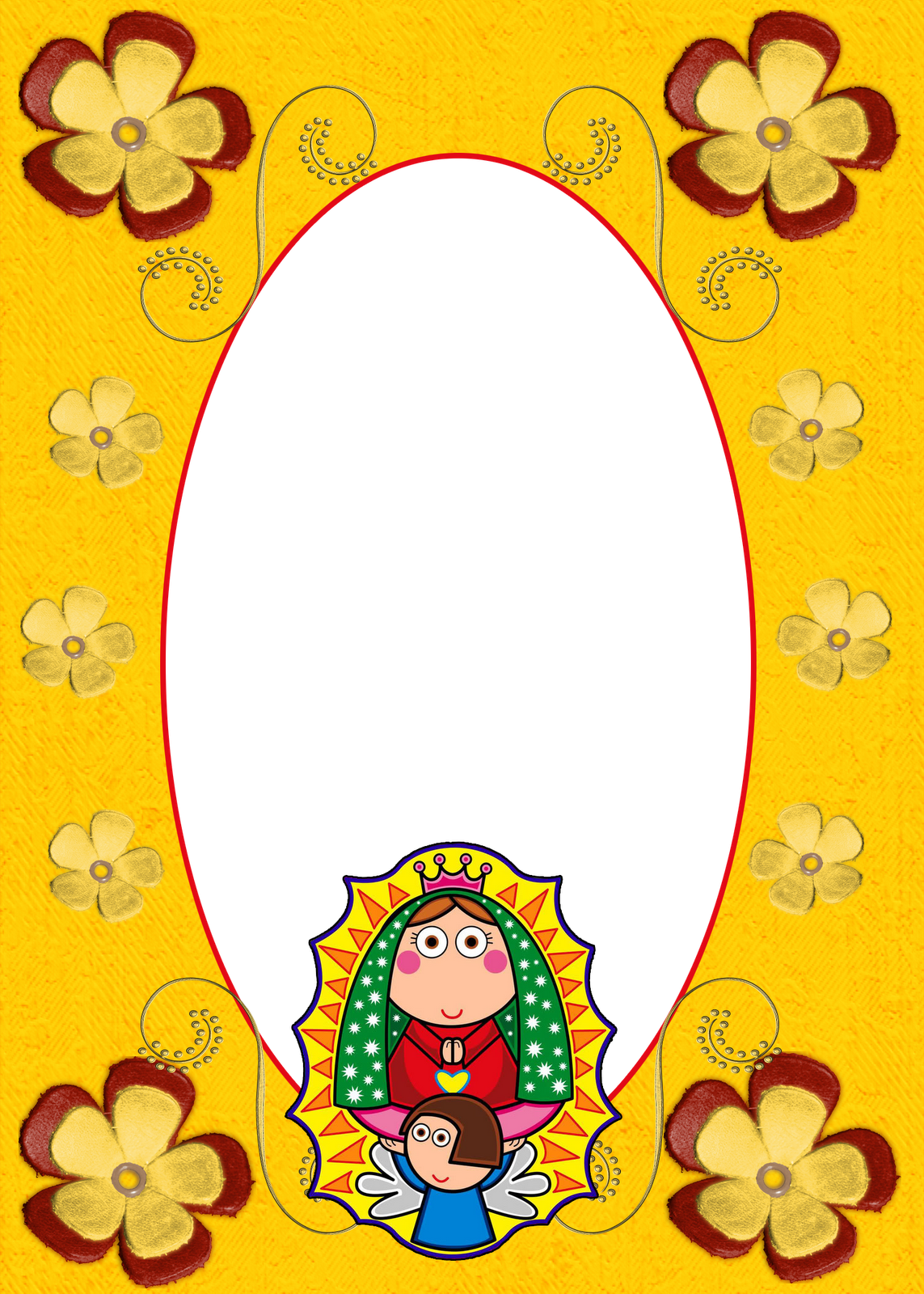 Marcos Gratis Para Fotos - Marcos De La Virgen Maria (1143x1600), Png Download