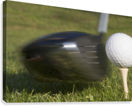 Golf Ball On Tee Hit By Driver Canvas Print - Supplier Generic Golf Ball On Tee Hit (429x344), Png Download