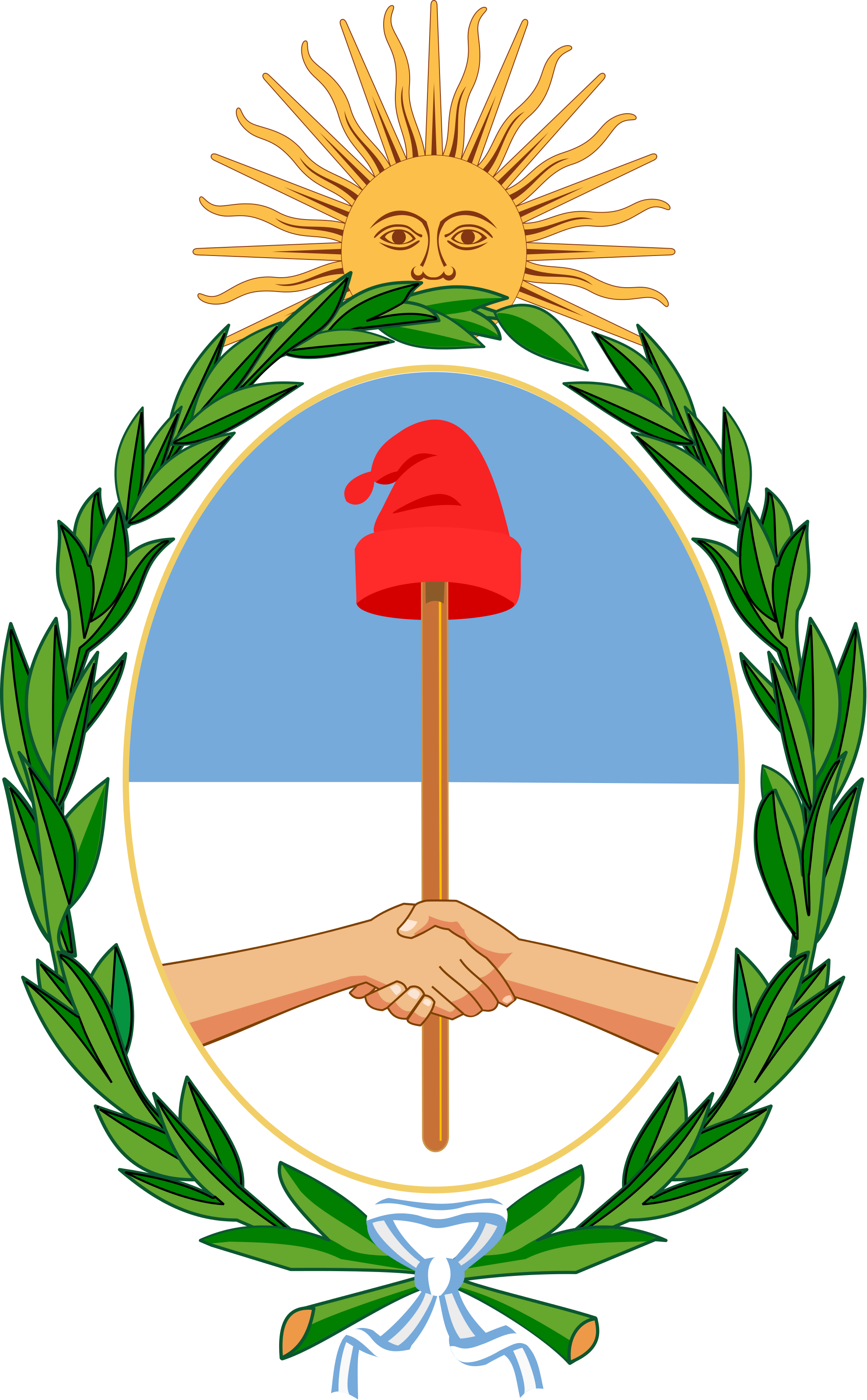 Escudo De La República Argentina - Argentina Coat Of Arms (1280x1810), Png Download