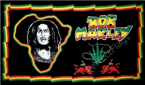 Bob Marley New Flag - 5ft X 3ft Bob Marley Africa Flag (500x500), Png Download