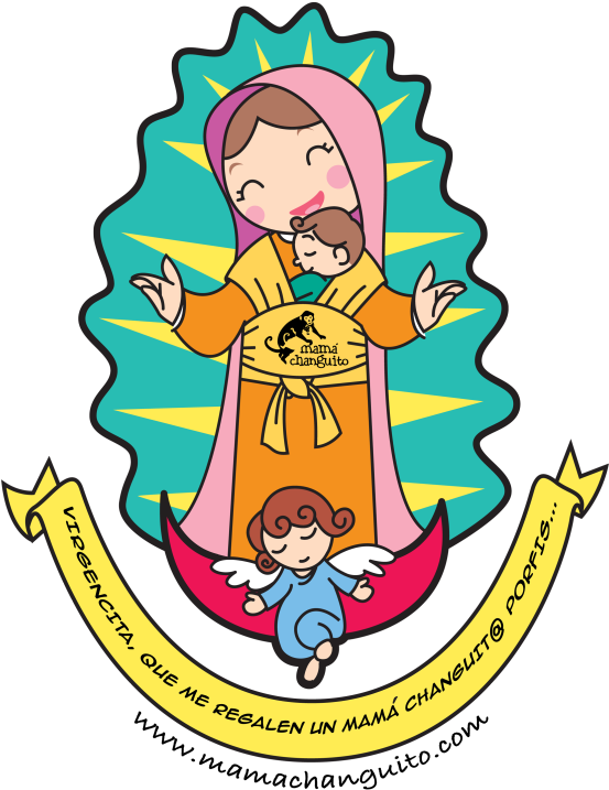Virgen De Guadalupe Imagen En Caricatura - Png De La Virgen Porfis (600x786), Png Download