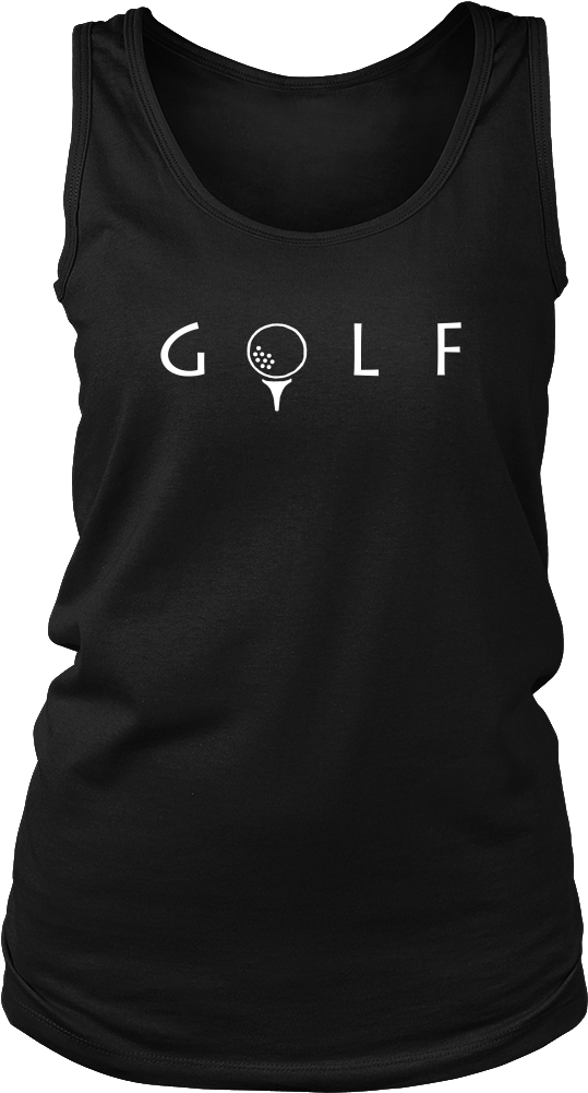 Golf Ball On Tee Women's Tank - T-shirt (1000x1000), Png Download