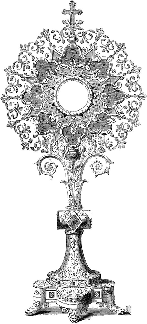 Monstrance Clip Art (591x1275), Png Download