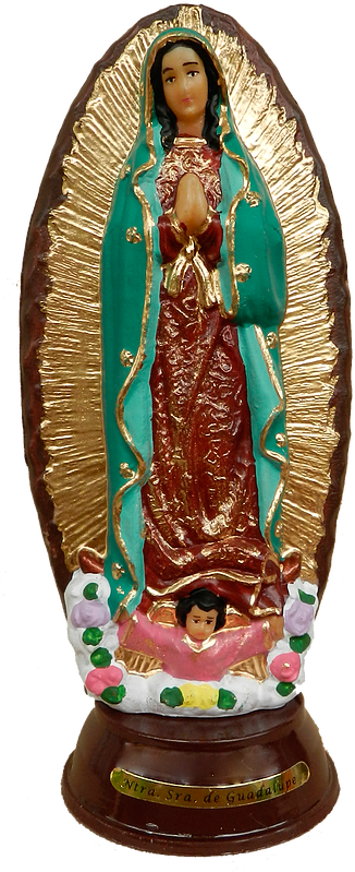 Virgen De Guadalupe Tradicional - Cloak (346x814), Png Download