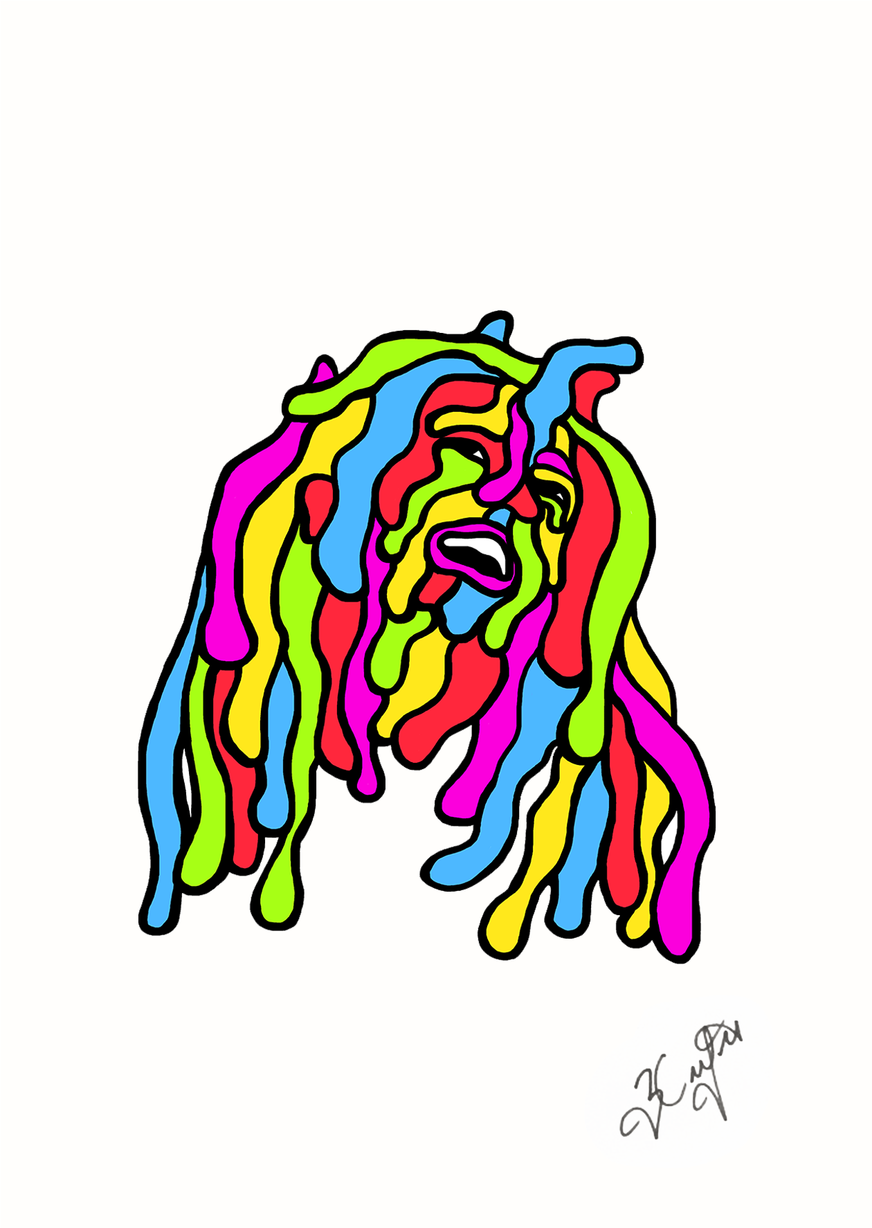 Slime Bob Marley A3 Print - Clip Art (2000x2000), Png Download