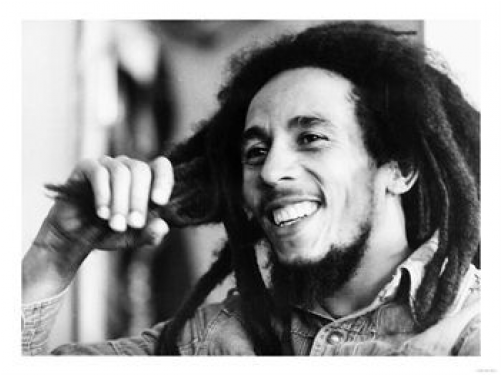 Bob Marley - Bob Marley Black And White (500x500), Png Download