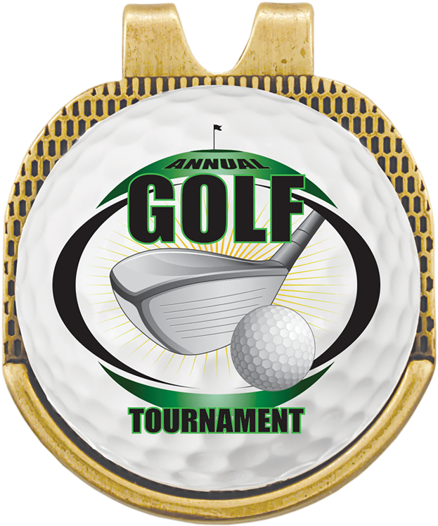 Gold Hat Clip Golf Ball Marker Image Transparent - Golf Tournament Clipart (800x800), Png Download