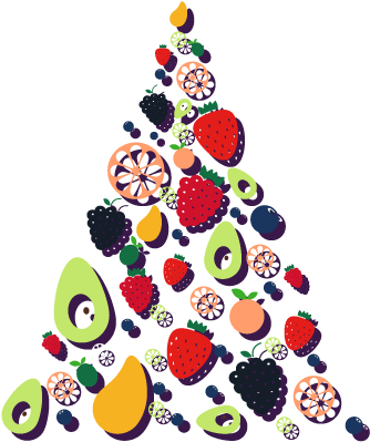 23 May Arbol De Frutas - Christmas Tree (359x442), Png Download