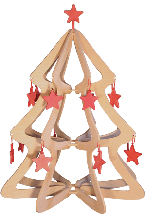 Arbol De Navidad Alternativo Madera Contrachapada - Arboles Navideños De Mdf (377x454), Png Download