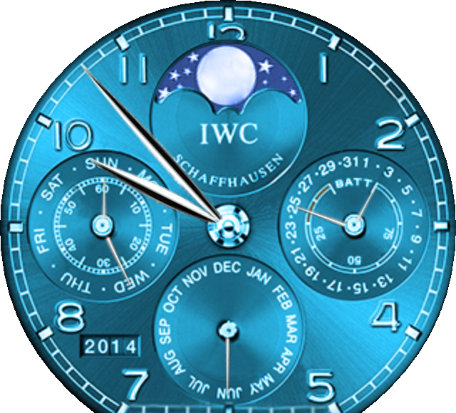 Iwc Portuguese Perpetual Watch Face - Iwc Android Watch Face (640x580), Png Download
