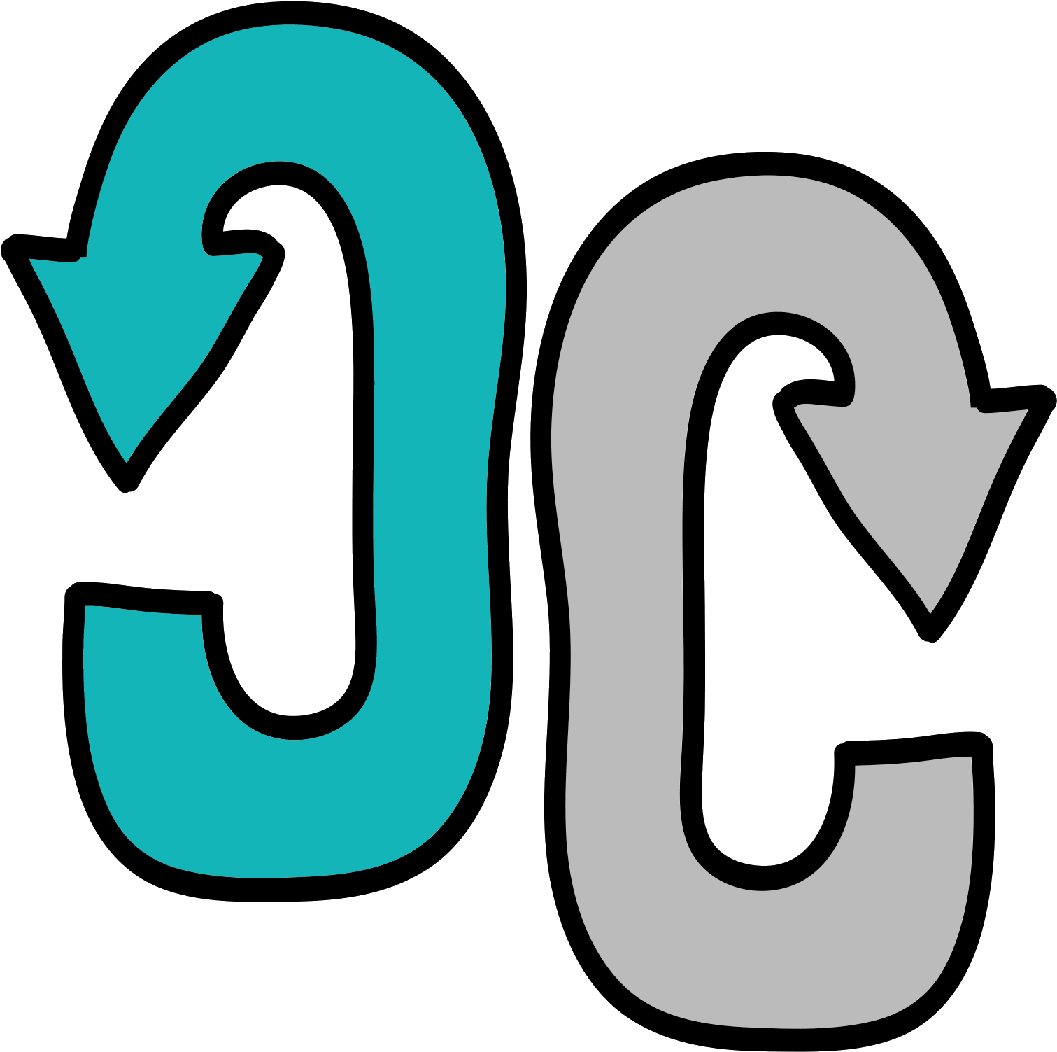 Two Arrows Different Direction Icon (1600x1600), Png Download