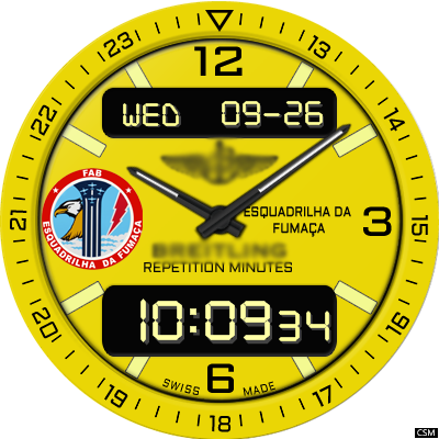 Download Breitling Aerospace Esquadrilha Da Fumaça - Wall Clock (400x400), Png Download