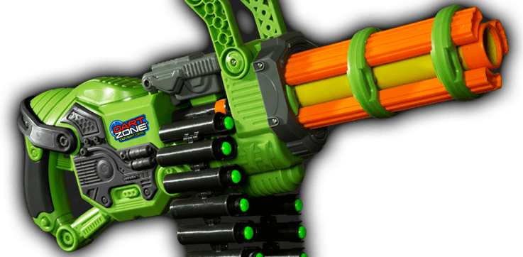 Scorpion Blaster Gun Image - Nerf Gatling Gun 90s (737x362), Png Download
