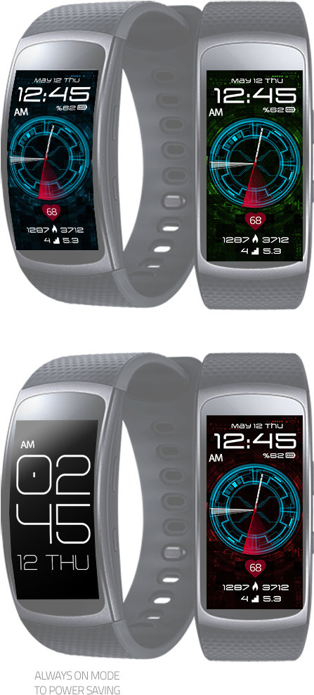 Share - Samsung Gear Fit 2 Pro Watch Faces (500x1115), Png Download