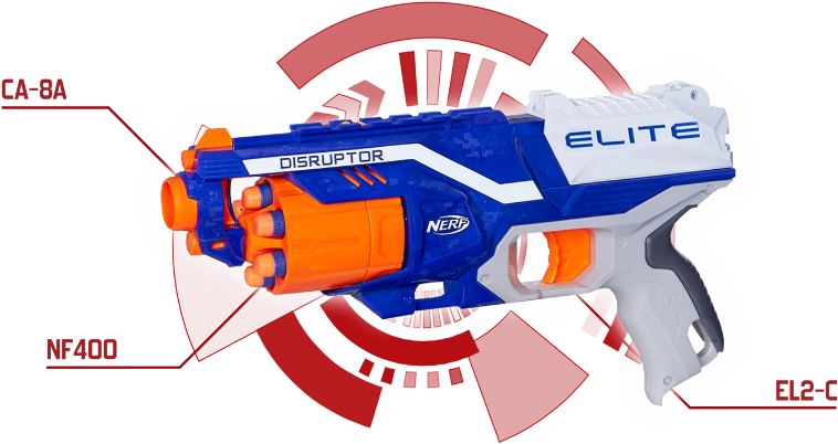 Nerf Blaster (768x412), Png Download