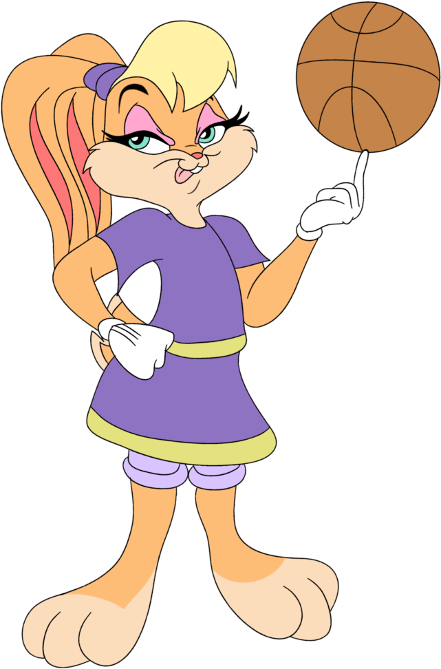 Bugs Bunny Basketball Clipart - Bugs Bunny Ve Lola Bunny Basketbol (735x1088), Png Download