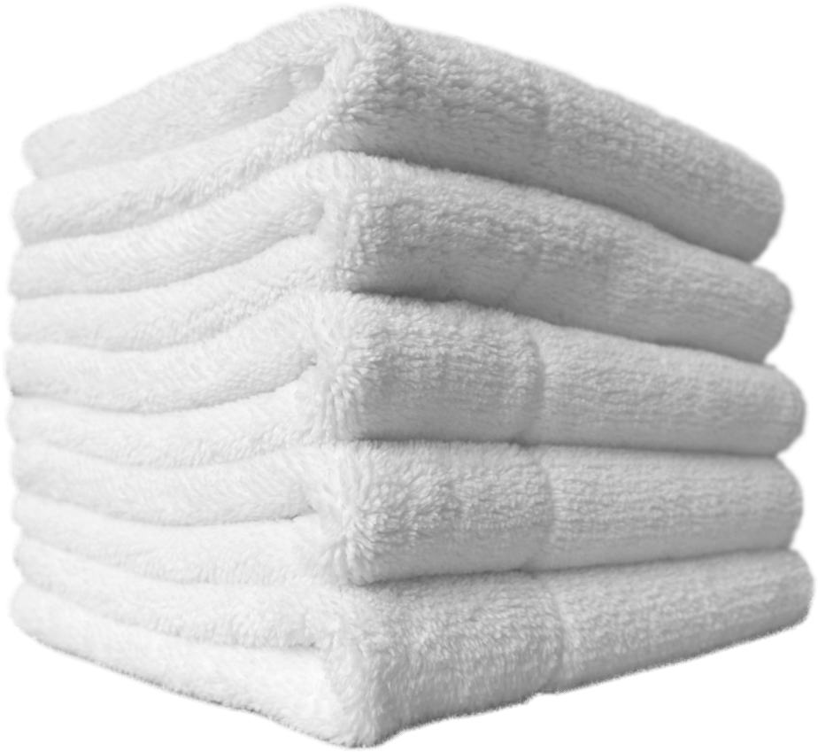 Stack Of White Towels (979x875), Png Download