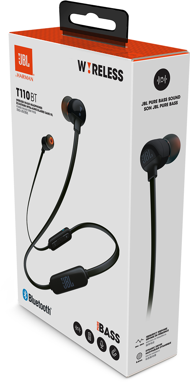 Manuals & Downloads - Jbl T110 In-ear Earphones With Mic (black) (1605x1605), Png Download