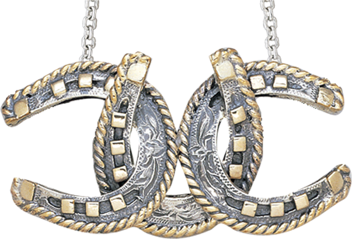 The Matilda Triple Horseshoe Sterling Silver And 14k - Necklace (1197x816), Png Download