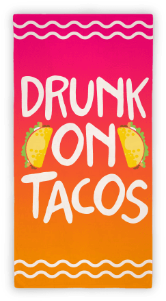 Drunk On Tacos Towel Towel - Taco (484x484), Png Download