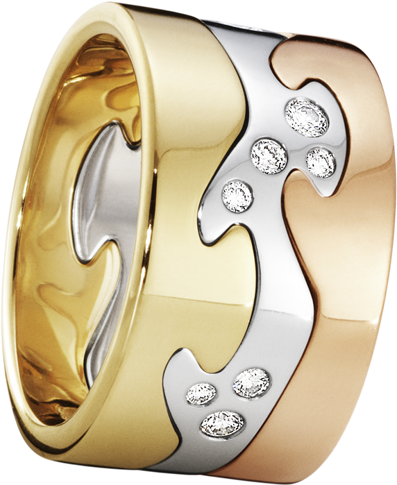 Fusion 3-piece Ring - Georg Jensen Fusion Yellow Gold End Ring 55 ~ 3541680-55 (1200x1200), Png Download