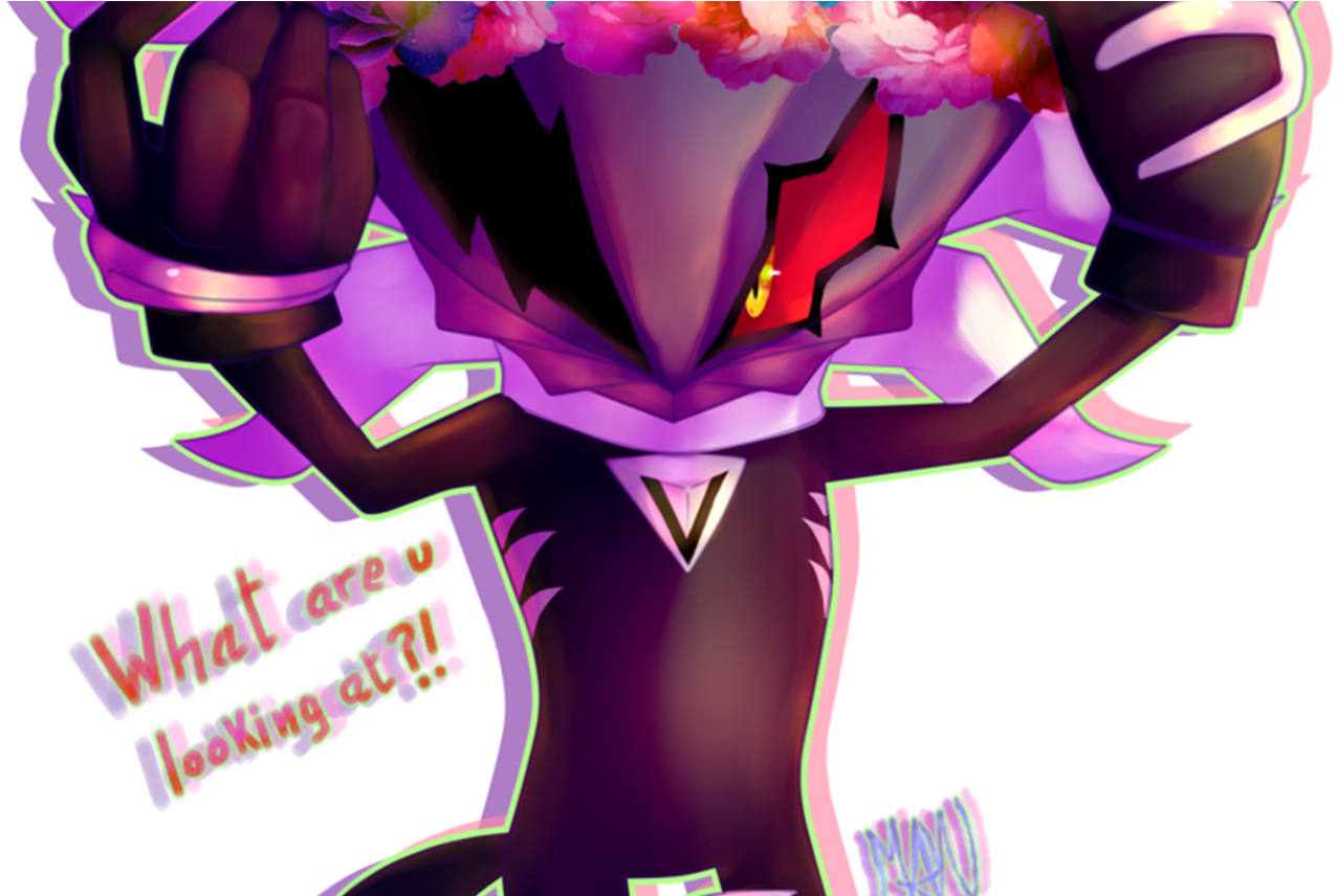 Flower Crown With Dis Edgy Dude By Mayu Kureiji Sonic - Flower Crown Edgy Transparent (1368x855), Png Download